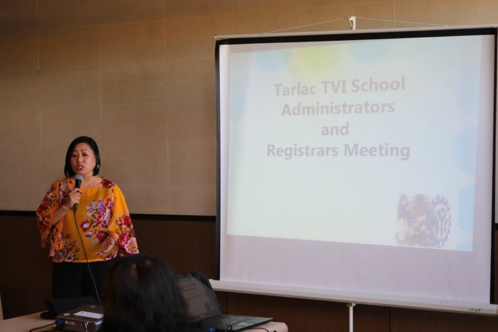 TESDA Tarlac meets Tarlac TVI Administrators and Registrars